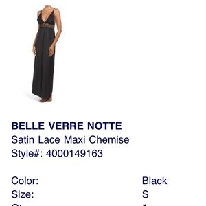 Belle Verre Notte Satin Lace Maxi Chemise